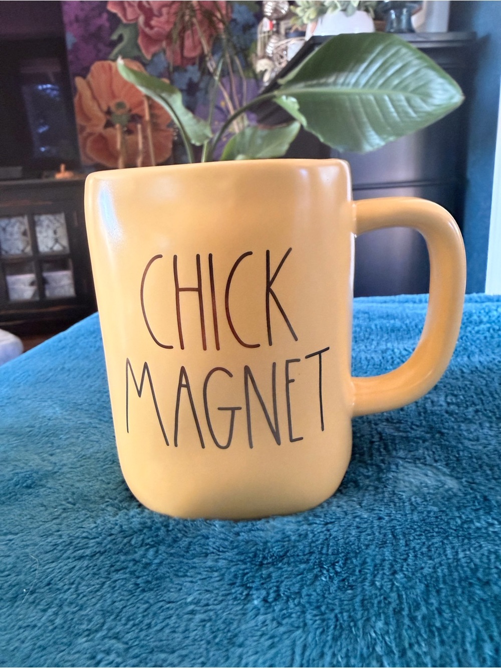 Rae Dunn Yellow 'CHICK MAGNET' Ceramic Mug